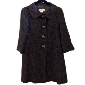 Vintage 90’s Michael Kors 3/4 sleeve black swing dress coat.